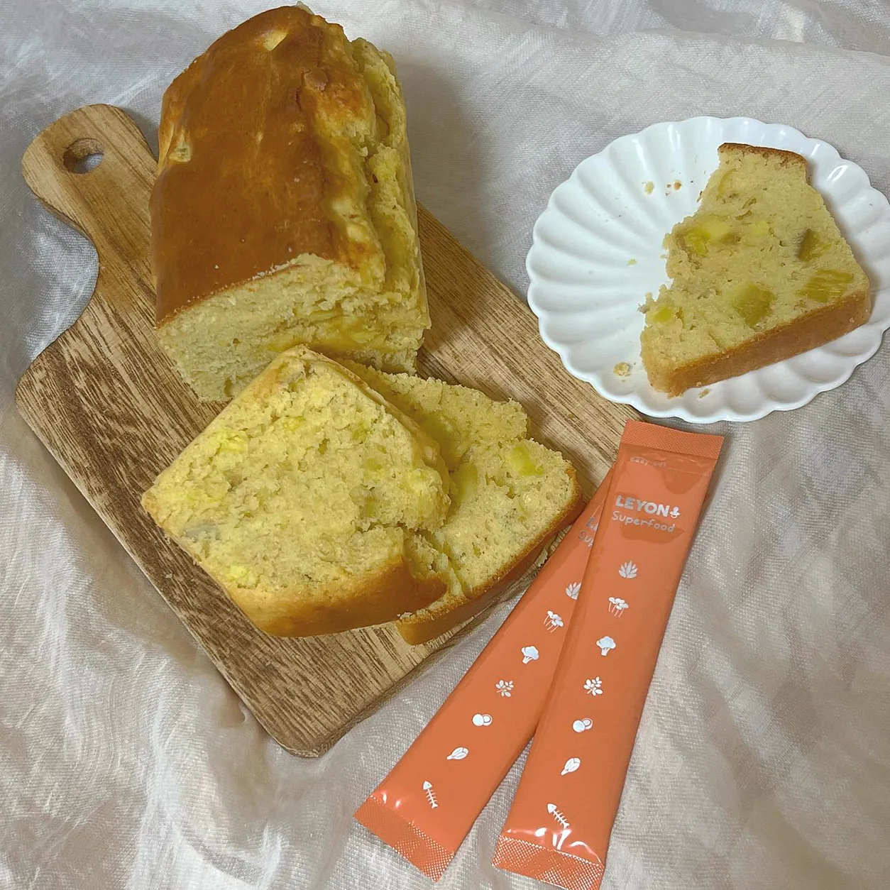 手作りパウンドケーキとスティック